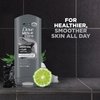DOVE MEN + CARE Purifying Charcoal + Clay Body and Face Wash with 24-Hour Nourishing Micromoisture Technology Body Wash for Men, 13.5 oz