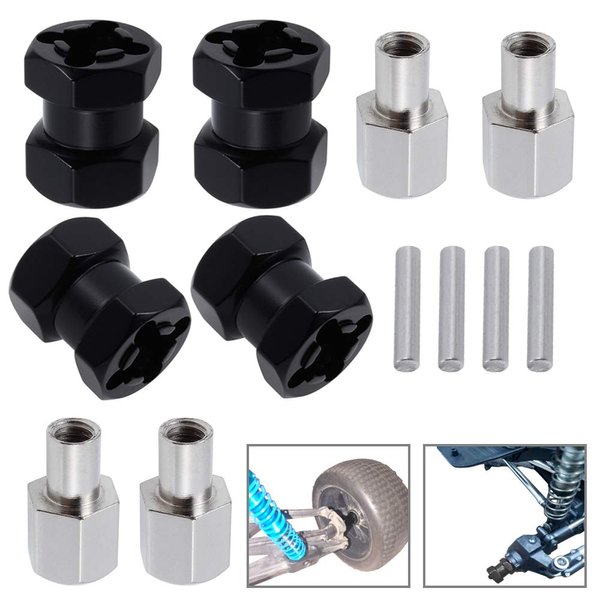 Alloy 12mm Wheel Hub Hex Spacer 15mm Offset Extension Drive Adapter for 1/10 RC Crawler Truck (15mm)