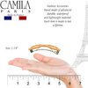 Camila Paris CP3274 French Hair Barrette Clip for Girls, Handmade, Peach, Strong Hold Grip Hair Clips for Women, No Slip and Durable Styling Girls Hair Accessories, Made in France