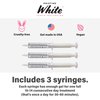 Pristine White Teeth Whitening Gel Refill Syringes Kit, 22% Carbamide Peroxide, Vegan, Organic Tooth Whitening Kit for Sensitive Tooth Bleach, Natural Teeth Whitener Solution, Pack of 3
