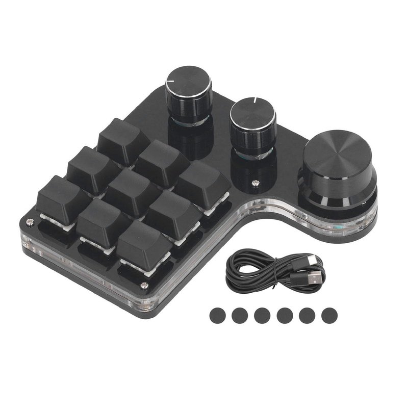 Walfront Macro Gaming Keyboard Custom Function 9 Key Mini Keypad with ...