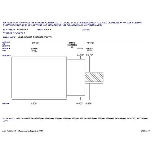 PSI Woodworking PK-BS1-MJ Bottle Stopper Woodturning Chuck