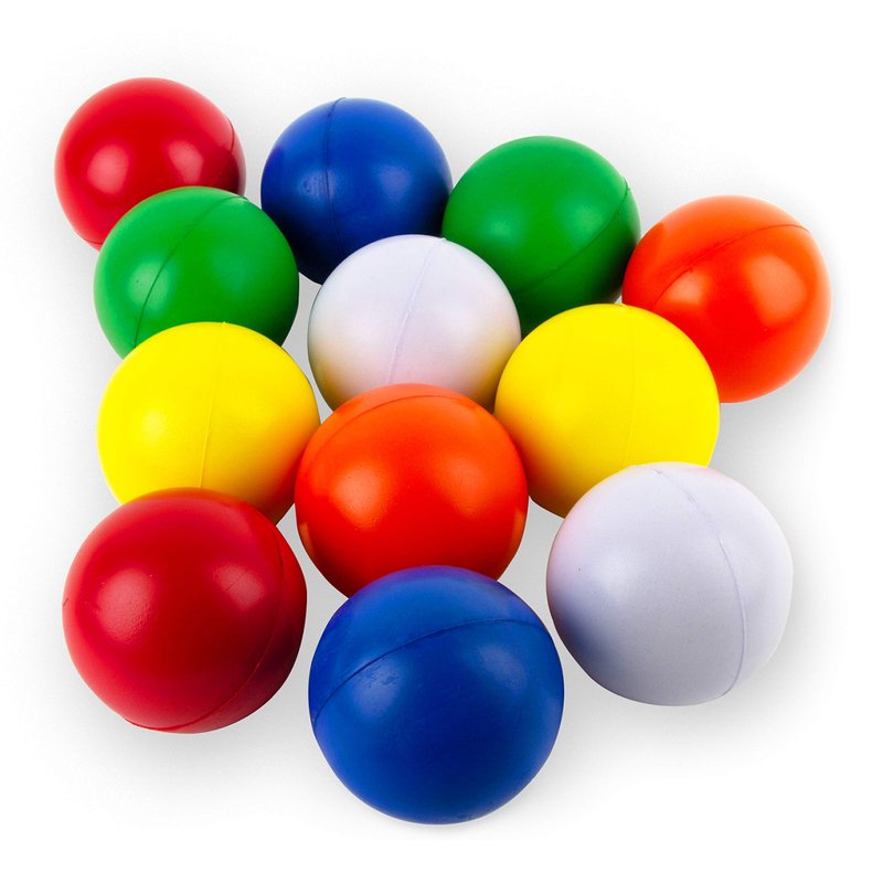 Boley Foam Stress Ball Set - 12 Pack Small Stress Balls for Kids and ...