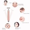 Horolas Beauty Bar 24k Golden Pulse Facial Massager, GOODYBUY T-Shape Electric Sign Face Massage Tools for Sensitive Skin Face Pull Tight Firming Lift