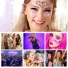 Holographic Body Glitter Gel for Body Face Hair Lip Makeup, Long-Lasting Waterproof Color Changing Sparkling Glitter Liquid Sequins, Suit for Music Festival Halloween Concerts Art Party for Women Gri