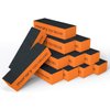 Morary 12-Pack Nail Buffer for Natural Nails 100/180/240 Grit 3 Sided (Orange Black)