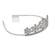 Lux Accessories Christmas Silver Tone Snowflakes Crystal Rhinestones Hair Princess Tiara