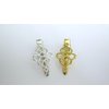 Small silver gold metal viking celtic alligator hair clip for fine thin hair (Primary color: Silver, Clip quantity: 2 Clips)