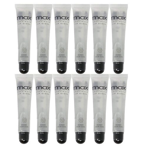max MAKEUP CHERIMOYA Clear Lip Polish bulk (HONEY) 12pcs