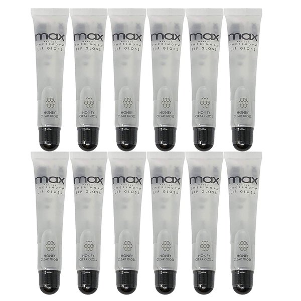 max MAKEUP CHERIMOYA Clear Lip Polish bulk (HONEY) 12pcs