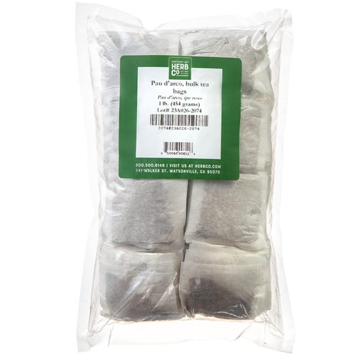 Monterey Bay Herb Co. Pau D’arco Herbal Tea | All-Natural & Caffeine Free | Approximately 200 Tea Bags | 1 LB