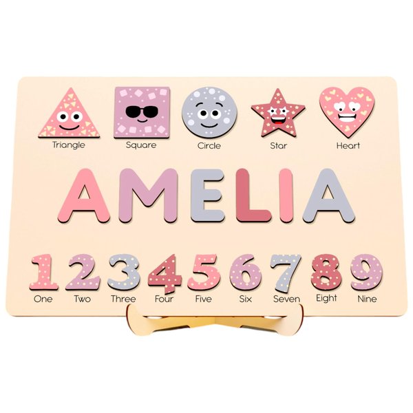 Name Puzzle for Kids, Montessori Board, Personalized Custom Name Puzzle Sign, Toddler Gift, Baby Name Gift, Gift for Kids, Christmas Gifts