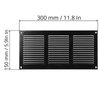 12" x 6" Inch Black Air Vent Cover - Quality Steel Return Air Grilles - for Ceiling and Sidewall - HVAC - with Protection Screen (11.81''x5.90'' Inch, Black)