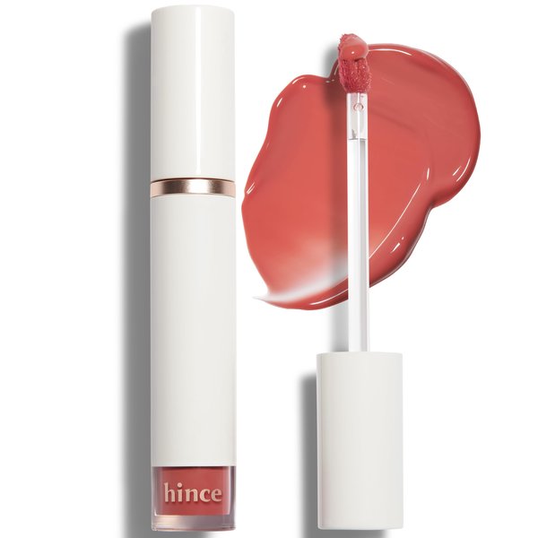 HINCE Mood Enhancer Water Liquid Glow - Non-Sticky & Waterproof Lip Stain for Women - Long Wearing Lip Gloss for Natural and Glass Glow - Moisturizing Liquid Makeup, 0.16 fl.oz. (AMBIENT)