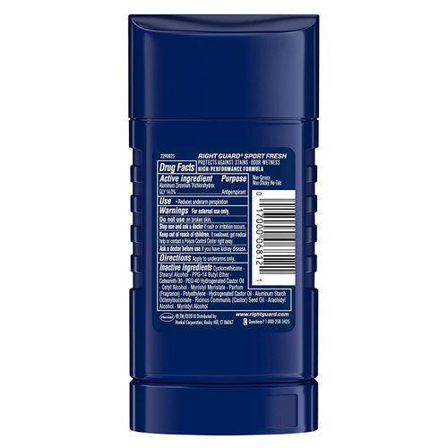 RIGHT GUARD Sport Antiperspirant Up To 48HR, Fresh 3.0 oz (Pack of 4)