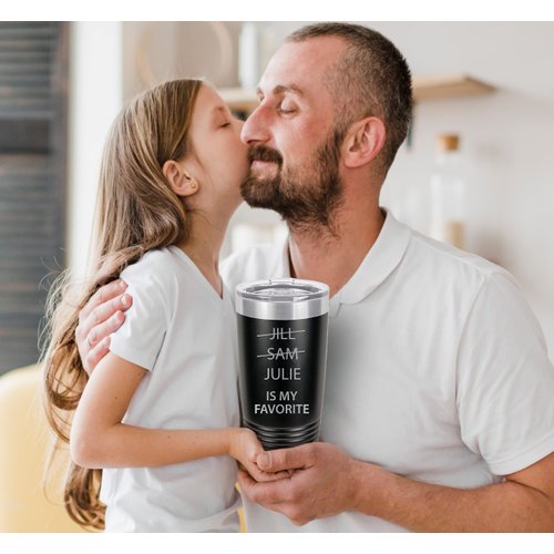 Customizable My Favorite Child Funny Tumbler with Name, Custom Mom & Dad Gifts, Father's Day Gifts from Son Daughter, Mother's Day Gifts, Birthday Gifts for Dad Mom, Christmas Funny Gifts