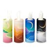 8 Pack Round Tissue Boxes for Car Cup Holder, Travel Size Refill Cylinder, 4 Moon and Landscape Gold Foil Designs (50 Tissues Per Container)