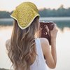 Kinlop 8 Pcs Floral Hair Bandanas Headband Triangle Boho Hair Scarf Headband Floral Printed Chiffon Head Kerchief Floral Hair Kerchief for Women Girls Hair Scarves Accessories (Classic Style)