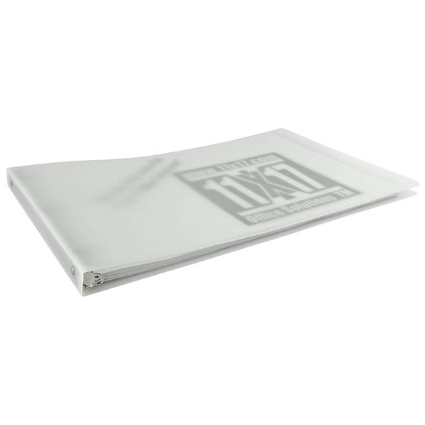 11x17 1/2-Inch Round Ring Poly Binder, Clear Frost (511608)