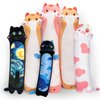 Mewaii Artist-Designed Ultra Soft Long Cat Plush Body Pillow, Extra Stuffing for Comfort, Premium Quality Stuffed Animal Gift for Girlfriend or Cat Lovers (Pink Cat Body Pillow 20 Inch)