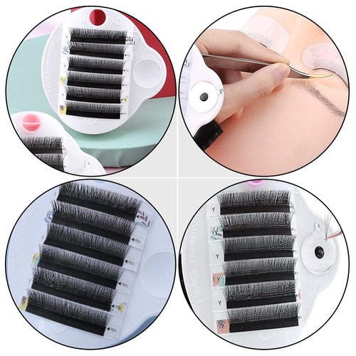 Beaupretty Eyelash Extension Hand Plate Lash Holder Eyelash Extension Pallet Eyelashes Stand Holder with Adjustable Wrist Strap for Makeup Eyelash Extension