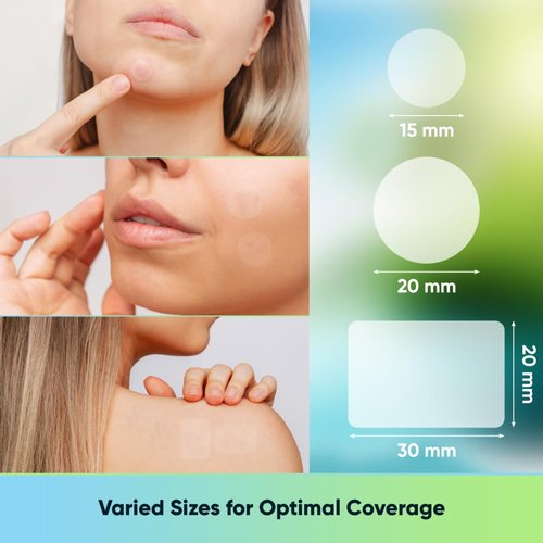 BIORICA Pimple Patches for Face with Tea Tree Oil. Hydrocolloid Acne Pimple Patches. Blemish Patches, Acne Dots, Pimple Stickers, Acne Patch and Pimple Patch