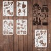 FINGERINSPIRE 4 Pcs Fantasy Stencils Template 11.7x8.3" Single Horn Horse Castles Drawing Painting Magic Princess Flower Reusable Stencils for Wood, Floor, Wall and Tile