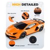 BEZGAR Remote Control Car Licensed RC Car, 1:24 Lambo Toy Car for Kids, Lambo Aventador SVJ Remote Control Model Car Electric Sport Racing Hobby Car for 3 4 5 Year Old Boy Birthday Gift (Orange)