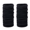 Aegero 100 Pieces Elastics Hair Ties for Thick Hair,No Damage Ponytail Holders Hair Elastic Band for Women, Men and Girls (4mm,Black)
