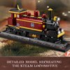 KAZI Steam Train Building Toys Set,Classic Locomotive Display Models for Adults,Retro Puffing Billy Railway Train Building Blocks for Toy Train Fans Ages 8 Plus,Fun Gift for Train Lovers
