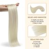 Clip in Hair Extensions Human Hair Straight Platinum Blonde 22 Inch Clip on Hair Extensions Natural Remy Brazilian Clip ins Real Human Hair Extensions for Women Invisible Double Weft 60G 5 PCS