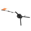 Ice Fishing Rod, Ice Fishing Rod Tip-Up Compact Metal Pole Orange Flag Angler Tackle Accessory