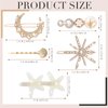 10 Pcs Decorative Hair Clips for Women and Girls Rhinestone Bobby Pins Butterfly Flower Hair Clip Handmade Metal Barrettes Glitter Crystal Hairpin Jewelry Accessory for Wedding (Star Style)