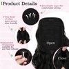 Cephermer Ponytail Extension, 15 Inch Drawstring Ponytail, Natural Black Wavy Clip in Pony Tails Hair Extensions Natural Looking Synthetic Hairpiece for Women Daily Use party