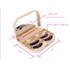 YiQiYi Cosmetic Case Empty Eyelashes Storage Case with Makeup Mirror Holder Box Fake Eyelash Packing Travel Storage Case Eyelashes Bag(Gold)
