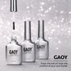 GAOY Gel Top Coat for Gel Nail Polish, 16ml No Wipe Clear Finish, High Gloss Varnish for Long Lasting UV Gel Nail Art DIY