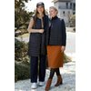 PACIBE Women Long Puffer Vest Down Quilted Lightweight Sleeveless Jacket with Pockets XXL, Black