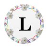 Cell Phone Pop Out Holder,Floral White Daisy Flower Letter L PopSockets Grip and Stand for Phones and Tablets