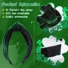 St Patrick's Day Knotted Headbands Irish Green Velvet Headband Headbands for Women and Girls Saint Patty's Day Hair Costume Green Accessories Head Band for Holidays Girls Gifts Wide Knot Hairbands