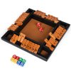 Shut The Box Dice Game, 1-4 Players Wooden Family Board Math Game with 12 Dice ，Pub Strategy Dice Game for Adults Classic Tabletop Educational Game for Family, Classroom, Home