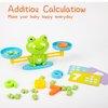 Frog Balance Counting Toys, Cool Math Learning Games for Boys and Girls, Educational Number Toy Preschool Frog Balance Counting Toys, Fun Children's Gift STEM Math Games Toys for Kids Age 3+ (63 PCS)