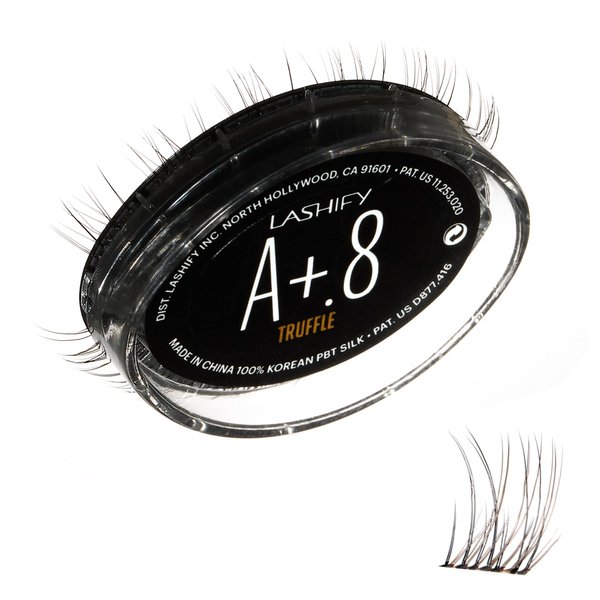 Lashify Amplify Plus+ 8mm Eyelash Extensions Refill in Truffle Color, Easy DIY False Lashes for the Most Delicate, Natural and Long Lasting Look