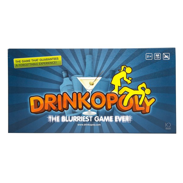 Drinkopoly – The King of Drinking Games – Combined Board/Table Party Games for Adults and Students with 50 Expansion Cards with Tasks, An (Un)Forgettable Experience, A Drinking Game Gift Set
