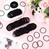 Canlierr 500 Pcs Black Hair Ties for Thick Non Metal Hair Elastics Bulk Hair Rubber Bands Ponytail Holders for Women Girls Men Straight Thick Curly Hair (2 mm x 3.5 Cm, Black)
