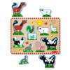 Melissa & Doug Farm Animals Sound Puzzle - Wooden Peg Puzzle With Sound Effects (8 pcs)
