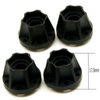 RCLions 4pcs RC Wheel Hex Hubs Adapters for 1/10th Scale RC Electric Crawler Car 1.9/2.2" Beadlock Wheel Rim (Black)