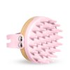 PurePamper BPA-Free Silicone Bamboo Hair Scalp Massager and Body Brush-Promote Relaxation-Increase Blood Circulation-Removing Dandruff (Pink)