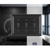 Monarch Abode 19153 Triple Switch Architectural Toggle Aluminum Decorative Wall Plate Switch Plate Outlet Cover, 3-Gang, Matte Black