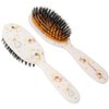 Rock & Ruddle Natural Mixed Bristle Hair Brush for Women and Kids (Small 6.9") - Perfect for Wet or Dry Hair, Detangling Smoothing Blowdrying - Designed & Made in UK - Fairies Design