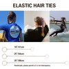 Spiral Hair Ties for Sprots, Longhairs Ponytail Holders, Elastic Braided Hair Tie No Tangled, Pony Tail Wrap for Long Hair for Gym, Swimming, Diving 35" Black